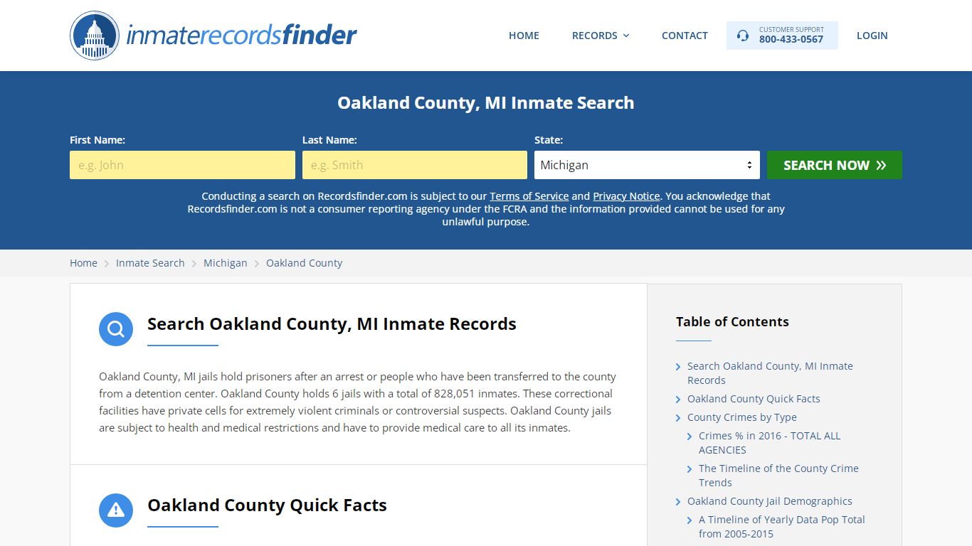 Oakland County, MI Inmate Lookup & Jail Records Online