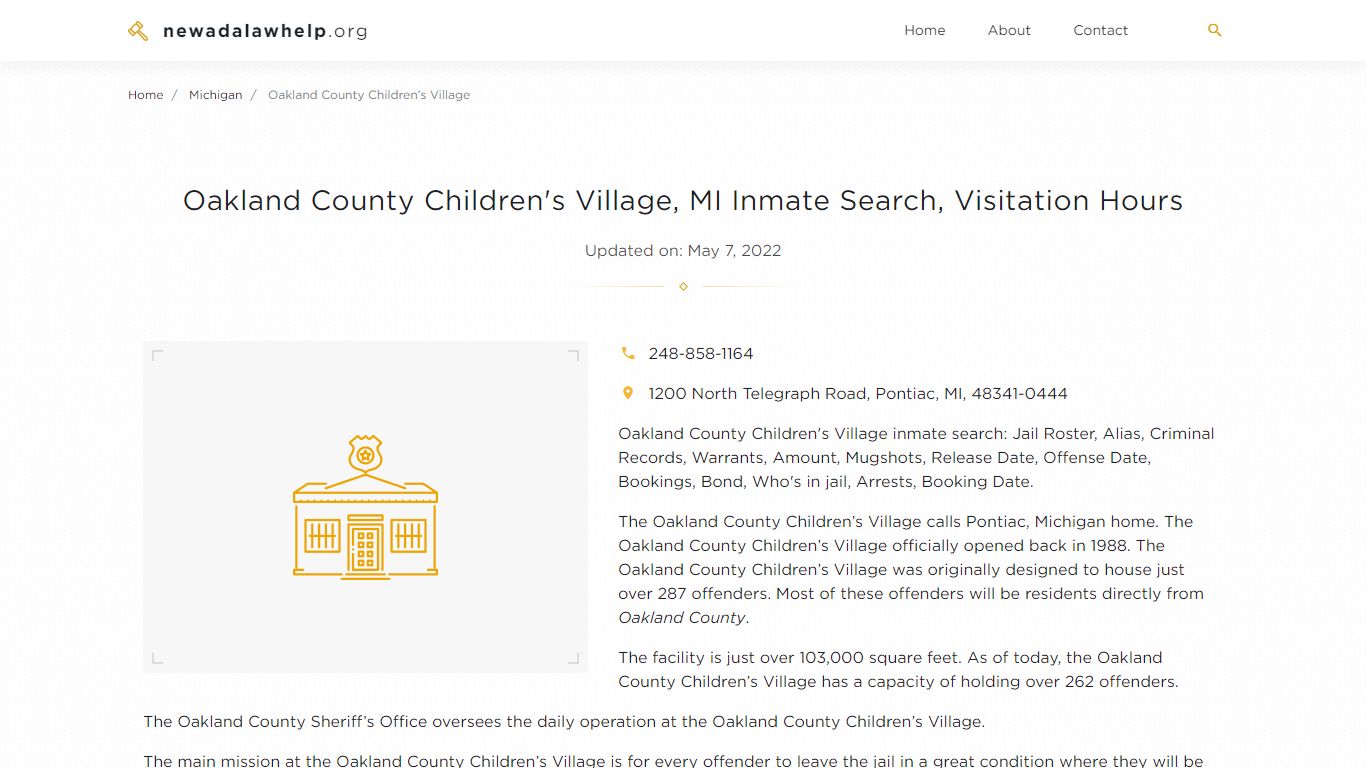 Oakland County Children's Village, MI Inmate Search ...